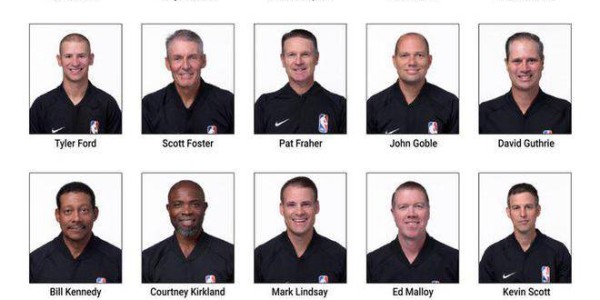 NBA官方公布东西决裁判名单：福斯特+托尼兄弟领衔